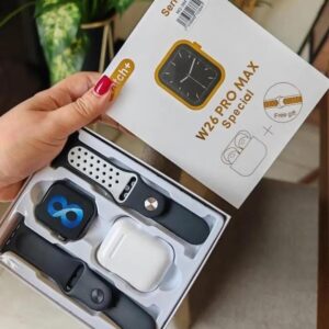 RELOJ SMARTWATCH W26 PRO MAX/ 2 MALLAS + AURICULAR