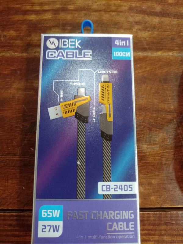 CABLE USB MALLADO 4 EN 1