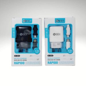 CARGADOR TYPE C A LIGHTING IBEK 5.8A 1 PUERTO USB Y 1 TYPE C