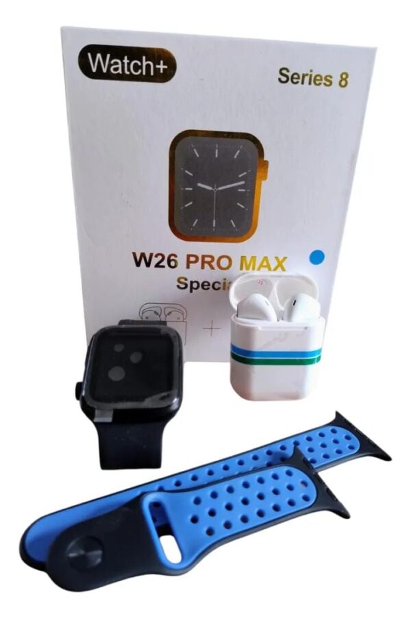 RELOJ SMARTWATCH W26 PRO MAX/ 2 MALLAS + AURICULAR - Imagen 5