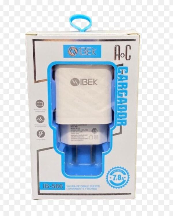 CARGADOR CABEZAL ADAPTADOR PUERTO USB + TYPE C 15W+18W IBEK