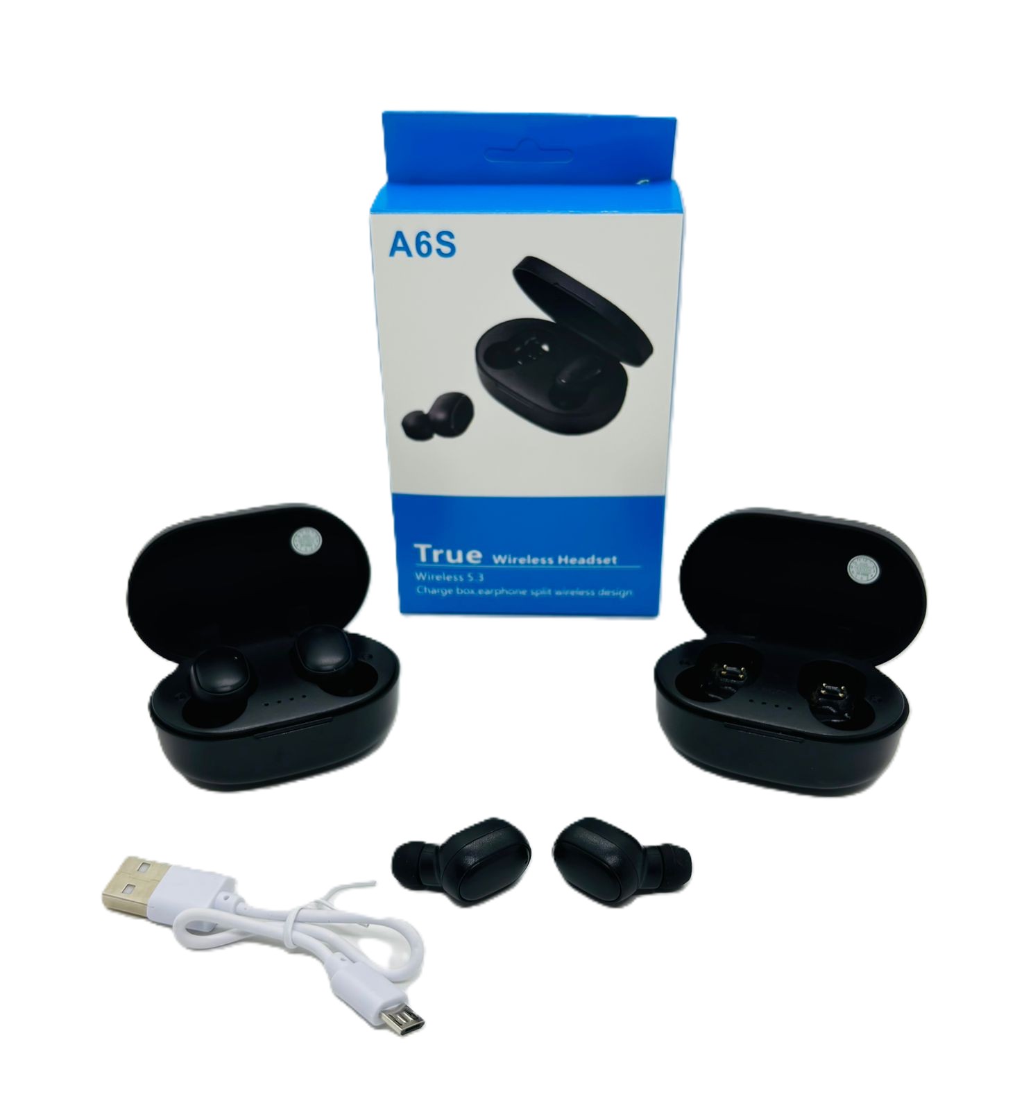 AURICULARES BLUETOOTH A6S NEGRO