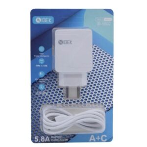 CARGADOR 5.8A TIPO C + USB - IBEK