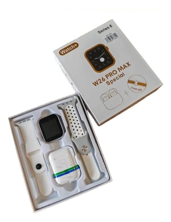 RELOJ SMARTWATCH W26 PRO MAX/ 2 MALLAS + AURICULAR - Imagen 4
