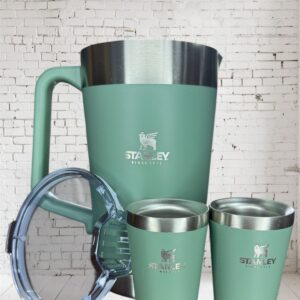JARRAS DE ACERO INOXIDABLE + 2 VASOS DE ACERO