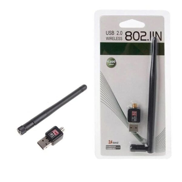 ADADTADOR USB A WIFI 1200 MBPS CON ANTENA
