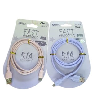 CABLE ENGOMADO USB V8 MICRO USB 1M CB-571 IBEK 5.1A