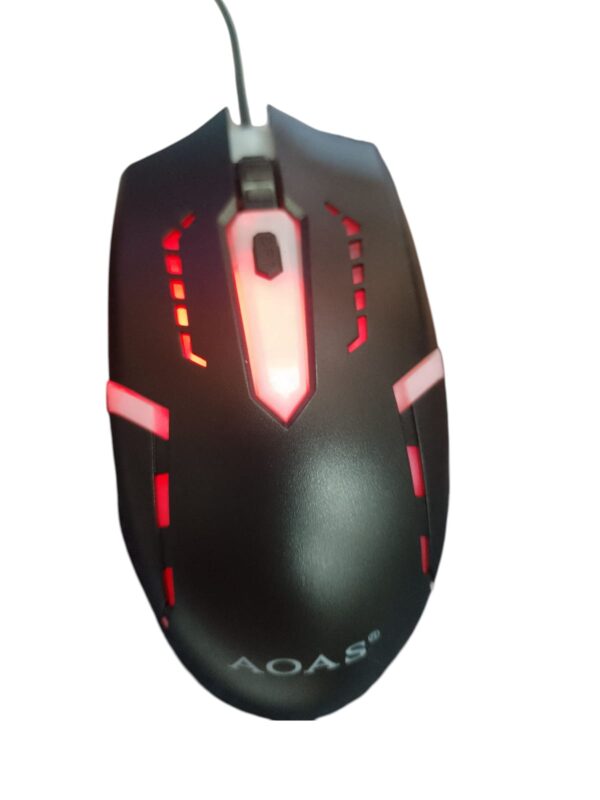 COMBO GAMER AOAS – TECLADO+ MOUSE PAD+ AURICULAR + MOUSE – WB-1077 - Imagen 4