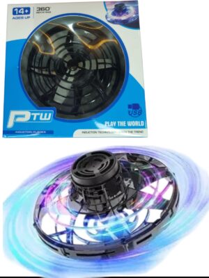 SPINNER OVNI VOLADOR A INDUCCIÓN 360° – LUCES LED RGB – RECARGABLE