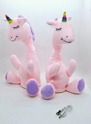 UNICORNIO BAILARIN IMITA SONIDOS CON LUCES PELUCHE
