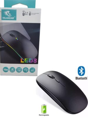 MOUSE YELANDAR RECARGABLE LED8