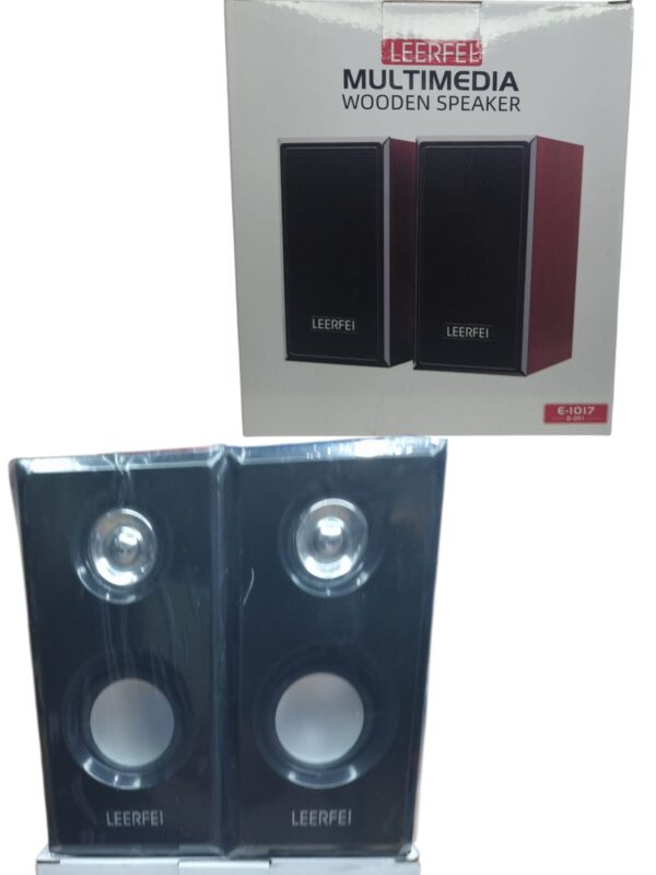 PARLANTE PARA PC NOTBOOK POTENTE STÉREO EN MADERA, MODELO E-1017