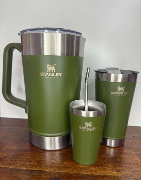 JARRA DE ACERO TERERE 2 L + 2 VASOS + BOMBILLA - Imagen 2