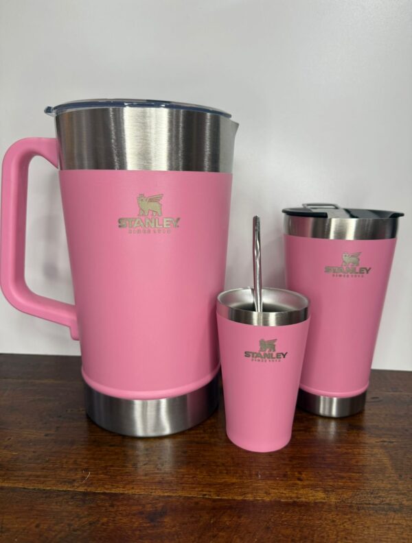JARRA DE ACERO TERERE 2 L + 2 VASOS + BOMBILLA - Imagen 4