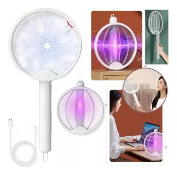 RAQUETA MATA MOSQUITOS USB RECARGABLE