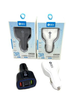 CARGADOR 38W PARA AUTO IBEK USB + C