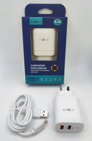 CARGADOR 5.1A TIPO C INOVA 2 USB