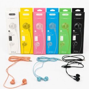AURICULAR R54 C/CABLE + MIC - COLORES